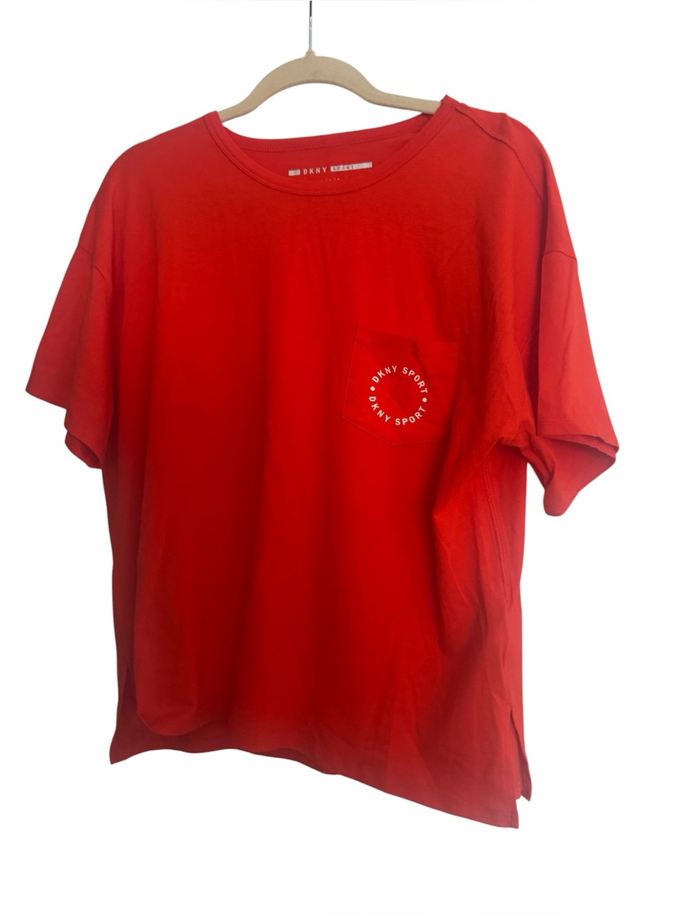 NWT DKNY Orange Pocket T-Shirt